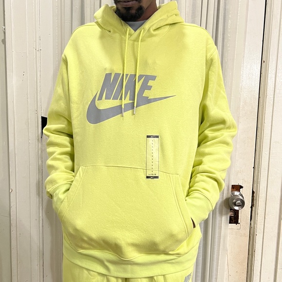 NIKE HOODY NEON GREEN - Picture 1 of 9